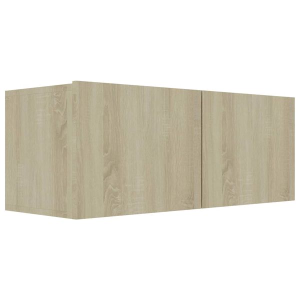 vidaXL Meuble TV Ch&ecirc;ne sonoma 80x30x30 cm Bois d&rsquo;ing&eacute;nierie
