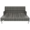 vidaXL Chaise longue &agrave; 2 places avec coussins R&eacute;sine tress&eacute;e Gris