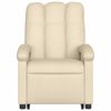 vidaXL Fauteuil inclinable de massage cr&egrave;me tissu