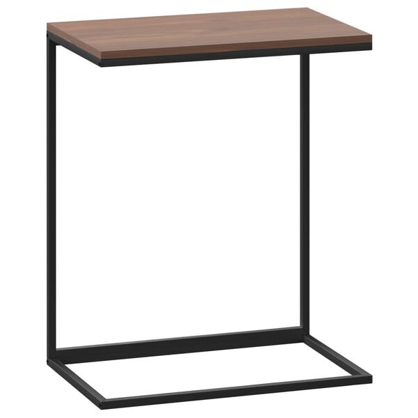 vidaXL Table d'appoint Noir 55x35x66 cm Bois d'ing&eacute;nierie