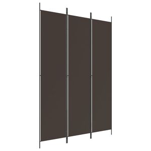 vidaXL Cloison de s&eacute;paration 3 panneaux Marron 150x220 cm Tissu