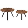 vidaXL Tables basses 2 pcs Bois de r&eacute;cup&eacute;ration massif