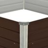 vidaXL Jardinière surélevée Marron 129x129x46 cm Acier galvanisé