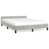 vidaXL Cadre de lit sans matelas gris clair velours