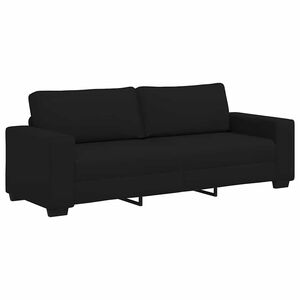 vidaXL Canapé à 3 places noir 180 cm tissu