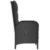 vidaXL Chaises d'ext&eacute;rieur lot de 2 R&eacute;sine tress&eacute;e Noir