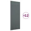 vidaXL Panneaux de toiture 12 pcs Acier galvanis&eacute; Anthracite 100x36 cm