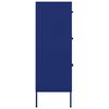 vidaXL Armoire &agrave; tiroirs Bleu marine 80x35x101,5 cm Acier