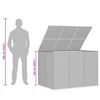 vidaXL Bo&icirc;te &agrave; coussins de jardin R&eacute;sine tress&eacute;e 145x100x103 cm Gris
