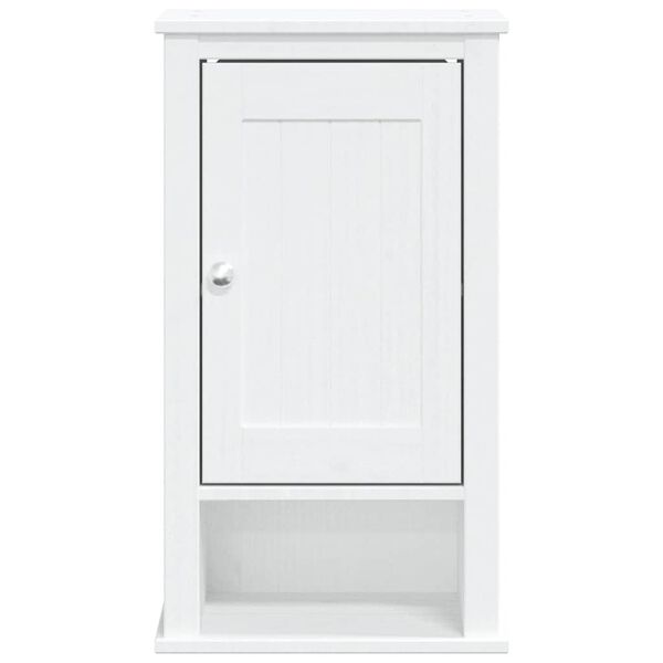 vidaXL Armoire murale de salle de bain BERG blanc bois de pin massif