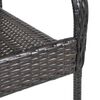 vidaXL Chaises empilables d'ext&eacute;rieur lot de 2 R&eacute;sine tress&eacute;e Marron