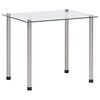 vidaXL Tables gigognes 3 pcs Transparent Verre tremp&eacute;