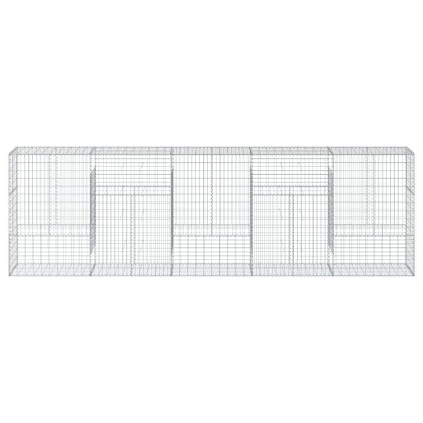vidaXL Panier gabion avec couvercle 500x50x150 cm fer galvanis&eacute;