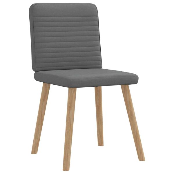 vidaXL Chaises à manger lot de 2 gris foncé tissu
