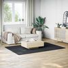 vidaXL Tapis shaggy doux lavable noir 160x230 cm antidérapant gris