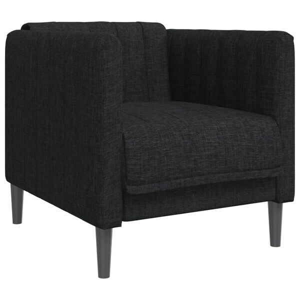 vidaXL Fauteuil noir tissu