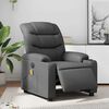 vidaXL Fauteuil inclinable de massage &eacute;lectrique gris similicuir