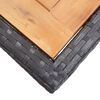 vidaXL Table de jardin Noir Bois d'acacia solide et r&eacute;sine tress&eacute;e