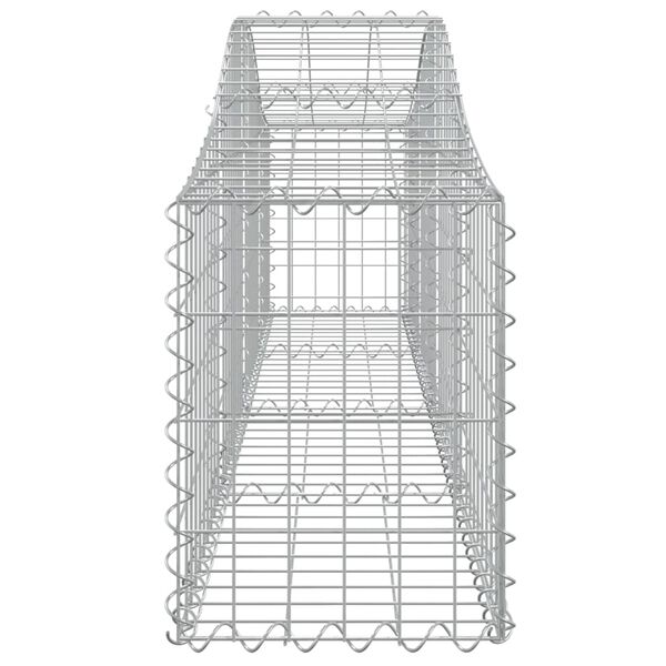vidaXL Panier de gabions arqu&eacute; 200x30x40/60 cm Fer galvanis&eacute;