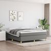 vidaXL Sommier à lattes de lit et matelas gris foncé 183x213 cm tissu