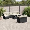 vidaXL Salon de jardin 10 pcs avec coussins noir r&eacute;sine tress&eacute;e