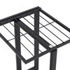 vidaXL Support pour plantes 4 niveaux 43x22x76 cm Noir M&eacute;tal