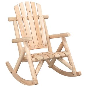 vidaXL Chaise &agrave; bascule de jardin 69x96x101 cm bois massif d'&eacute;pic&eacute;a