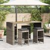 vidaXL Tabourets de bar de jardin et coussins lot de 4 r&eacute;sine tress&eacute;e