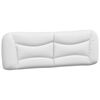 vidaXL Coussin de t&ecirc;te de lit Hvar blanc 152 cm similicuir