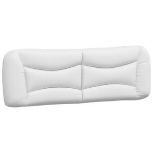 vidaXL Coussin de t&ecirc;te de lit Hvar blanc 152 cm similicuir
