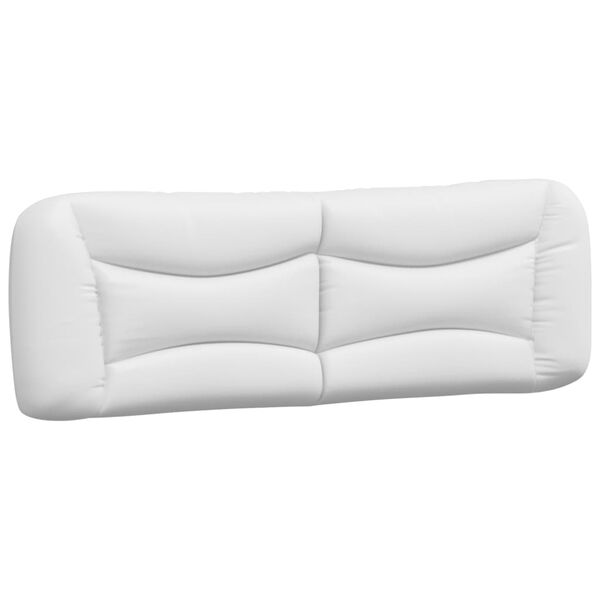 vidaXL Coussin de t&ecirc;te de lit Hvar blanc 152 cm similicuir