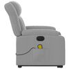 vidaXL Fauteuil inclinable de massage &eacute;lectrique gris clair tissu