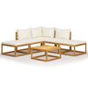 vidaXL Salon de jardin 6 pcs avec coussins Bois d'acacia solide