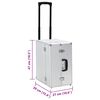 vidaXL Valise de pilote 47 x 39 x 27 cm Argenté Aluminium