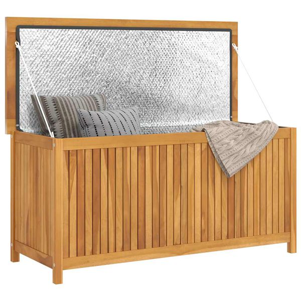 vidaXL Bo&icirc;te de rangement de jardin 120x50x58 cm bois de teck solide