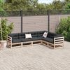 vidaXL Salon de jardin 6 pcs avec coussins bois de pin massif