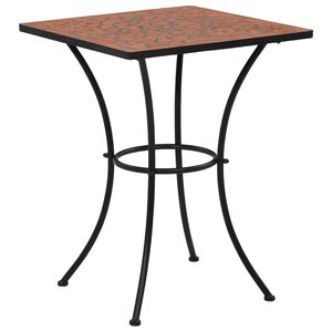 vidaXL Table de bistro mosa&iuml;que Terre cuite 60 cm C&eacute;ramique
