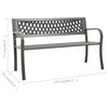 vidaXL Banc de jardin 125 cm acier gris