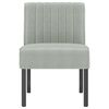 vidaXL Fauteuil sans accoudoirs gris clair velours