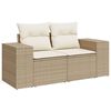 vidaXL Salon de jardin avec coussins 6 pcs beige r&eacute;sine tress&eacute;e