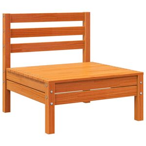 vidaXL Canap&eacute; de jardin sans accoudoirs cire marron bois de pin massif