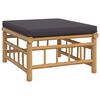 vidaXL Repose-pieds de jardin avec coussin gris fonc&eacute; bambou