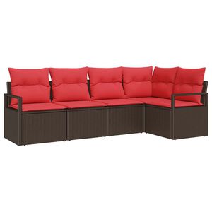 vidaXL Ensemble de Canapés 5 pcs Marron polyrotin