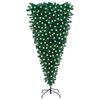vidaXL Arbre de No&euml;l artificiel renvers&eacute; pr&eacute;-&eacute;clair&eacute; vert 210 cm