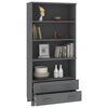 vidaXL Buffet HAMAR Bois massif de pin Gris foncé