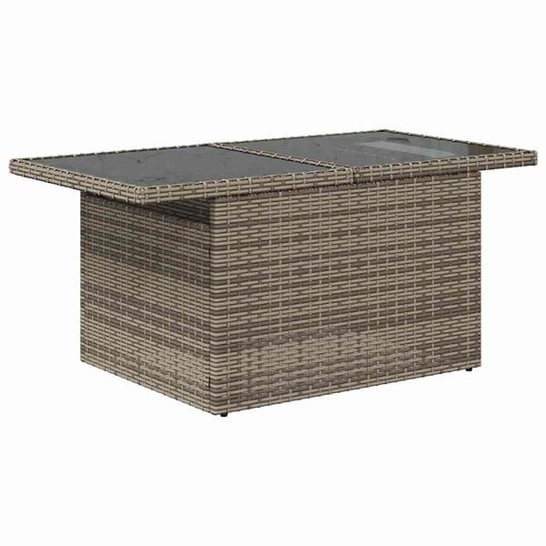 vidaXL Salon de jardin 6 pcs avec coussins gris résine tressée