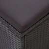 vidaXL Salon de jardin 6 pcs avec coussins R&eacute;sine tress&eacute;e Noir