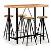 vidaXL Ensemble de bar 5 pcs Bois d'acacia massif et de r&eacute;cup&eacute;ration