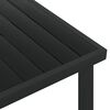 vidaXL Table de jardin noire 140x90x74 cm aluminium et WPC