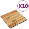 vidaXL Tuiles de terrasse 10 pcs 30x30 cm Bois massif teck vertical